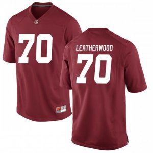 Men's Alabama Crimson Tide #70 Alex Leatherwood Crimson Game NCAA College Football Jersey 2403NJQR3